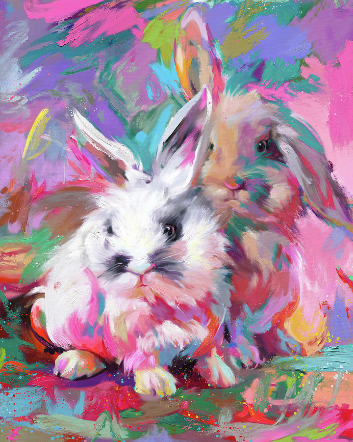 Fluffy Buns Painting by Blend Cota - Fine Art America