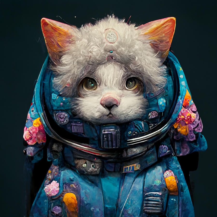 Fluffy Cat In A Spacesuit Digital Art Ultra Detailed 68ebf6d4 E5d5 45ef ...