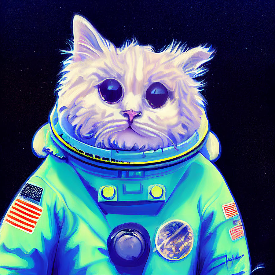 Fluffy Cat In A Spacesuit Digital Art Ultra Detailed B1651d62 Fa8f 44a6 ...