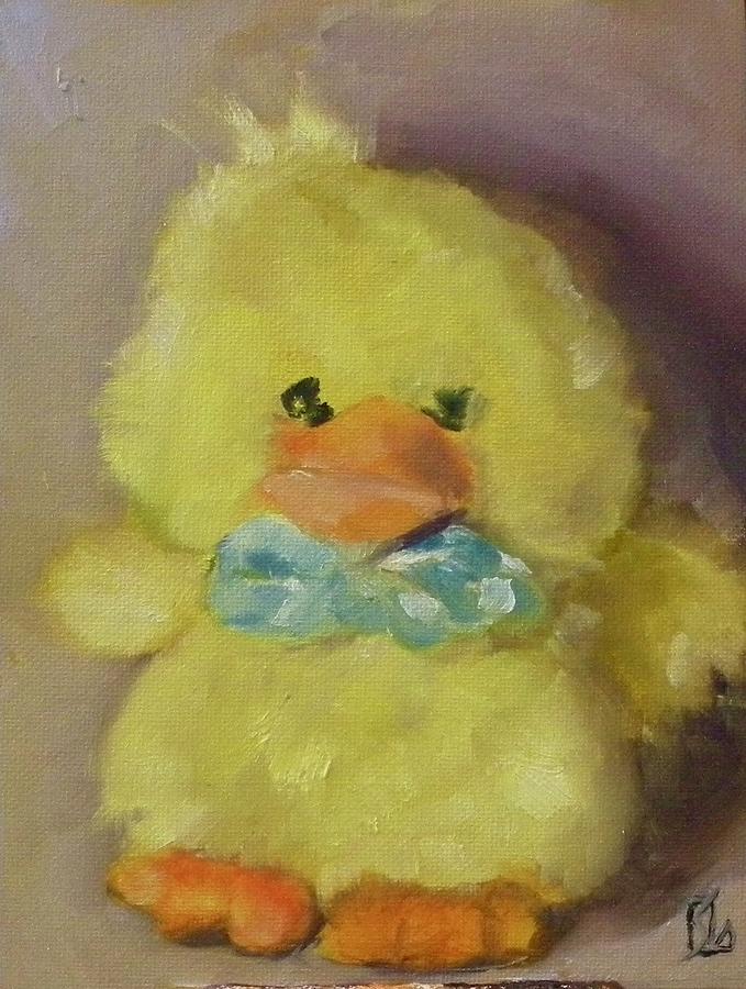 Fluffy duck Painting by Lee Stockwell