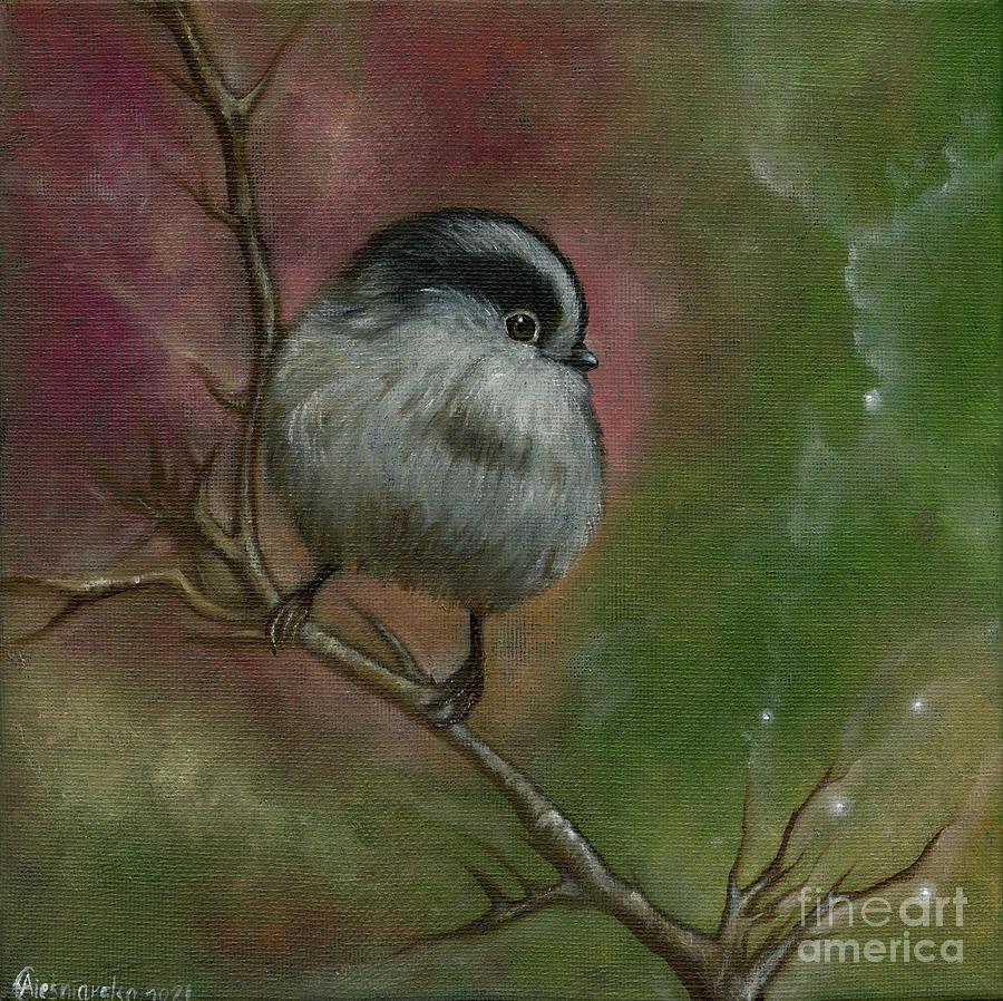 Nature Painting - Fluffy little tit 21 11 01 by Ang El