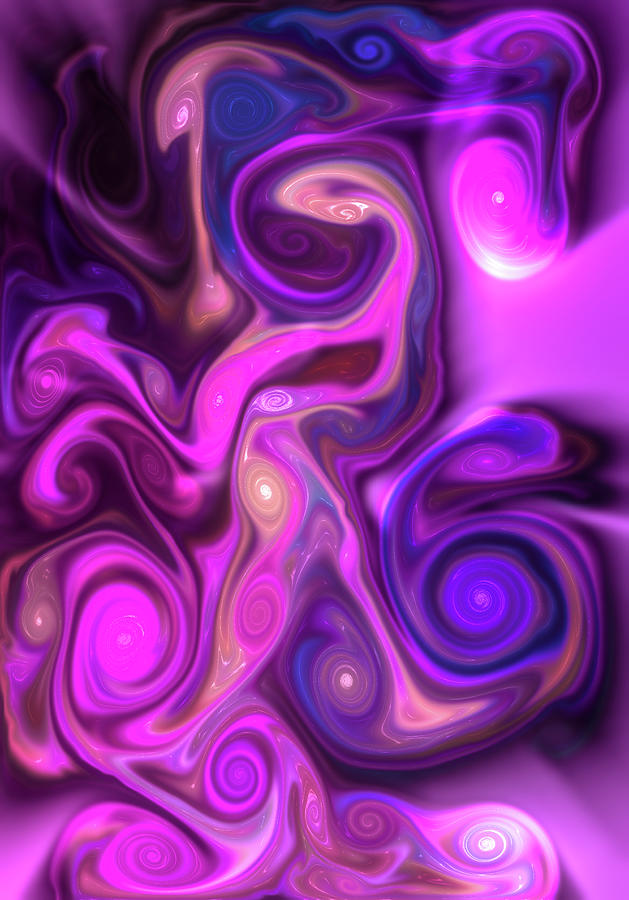Fluid 08 Abstract Colorful Digital Painting Digital Art by Matthias Hauser