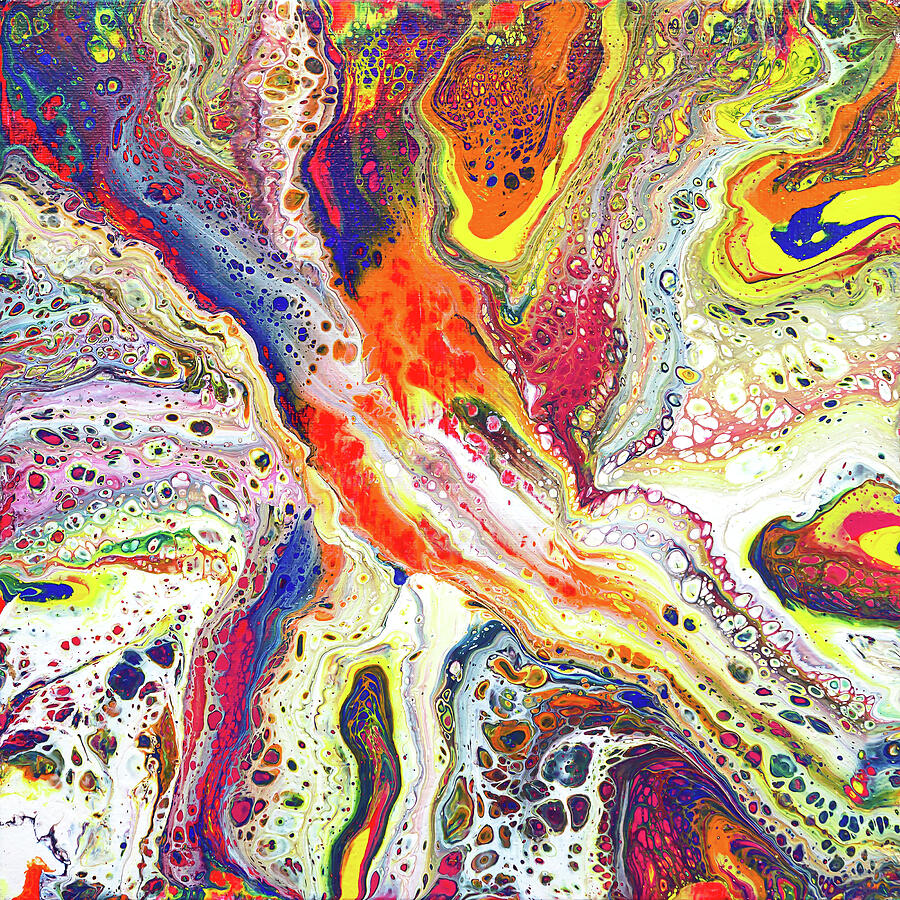 Fluid Abstract Painting by Maria Meester