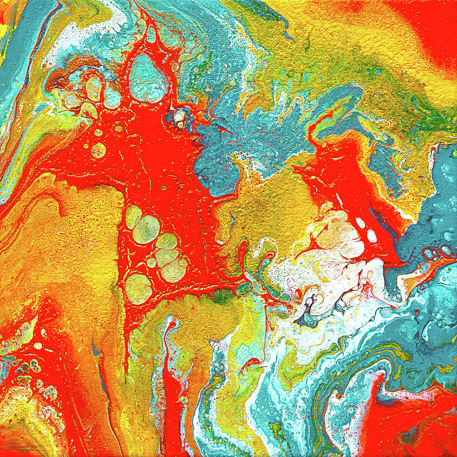 Fluid Art 4 Painting by Maria Meester