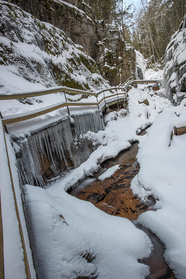 Flume Winter Photograph by White Mountain Images