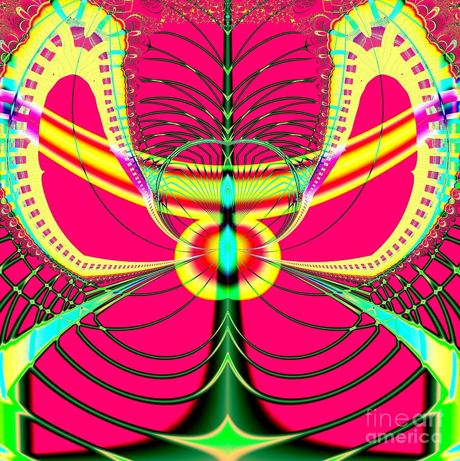 Fluorescent Butterfly Fractal 68 Digital Art by Rose Santuci-Sofranko ...