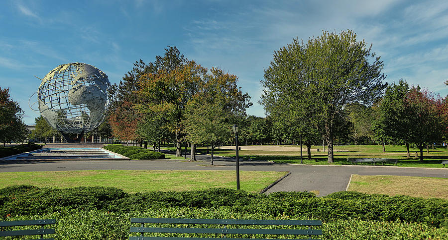 Flushing Meadows Landscape Unisphere Panorama NY  Photograph by Chuck Kuhn