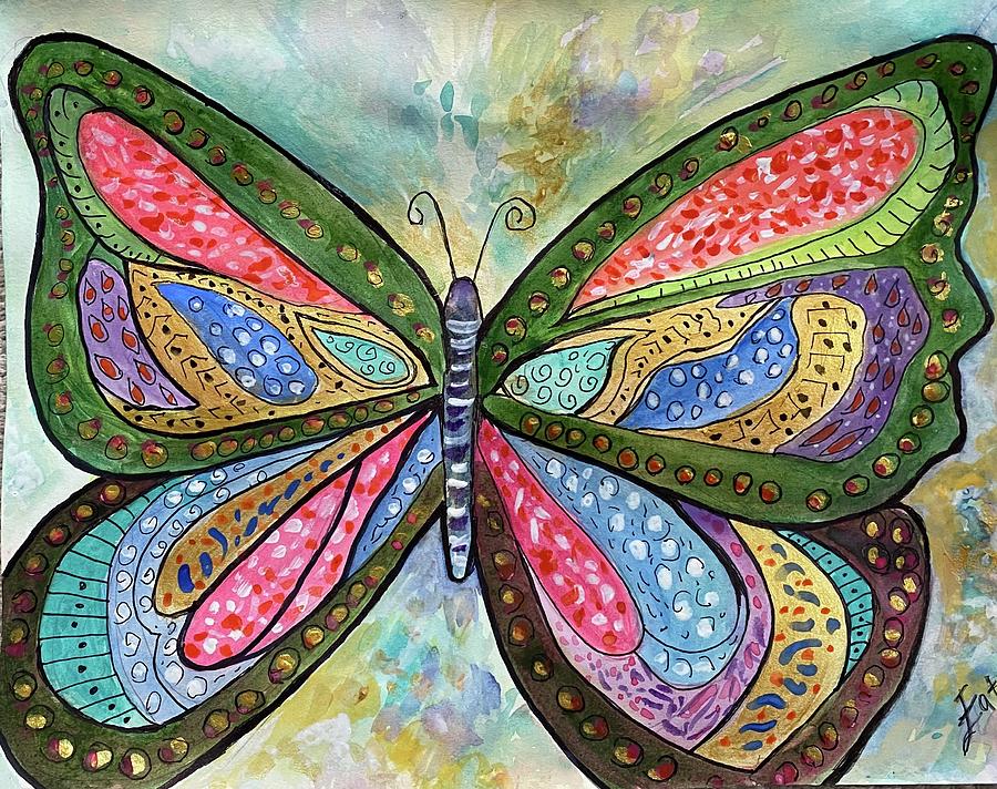 Flutter Painting by Donna Eaton