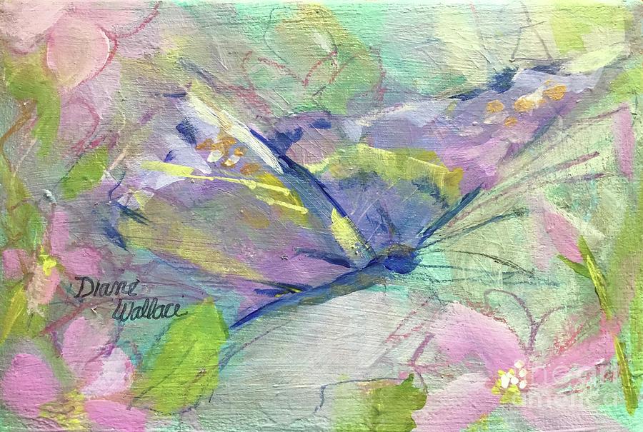 Flutterfly1 Painting by Diane Wallace