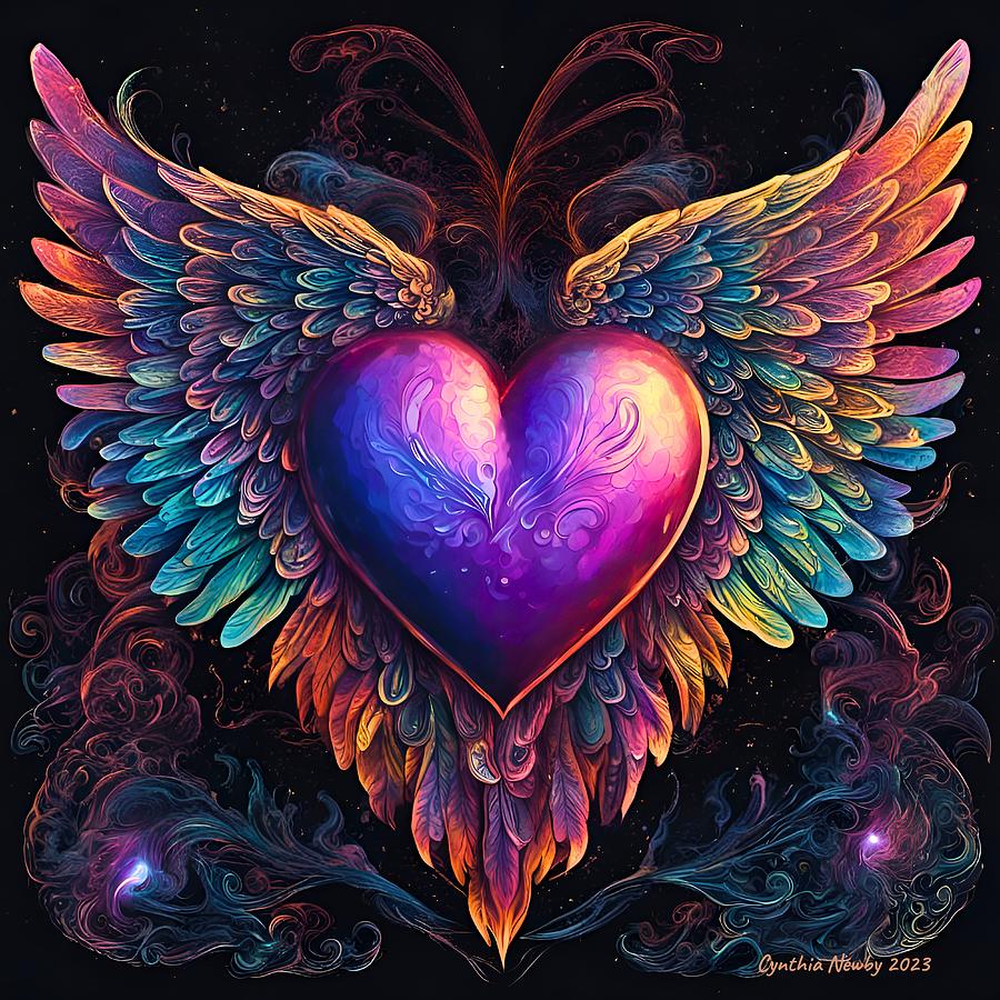 Fluttering Heart Digital Art by Cindys Creative Corner