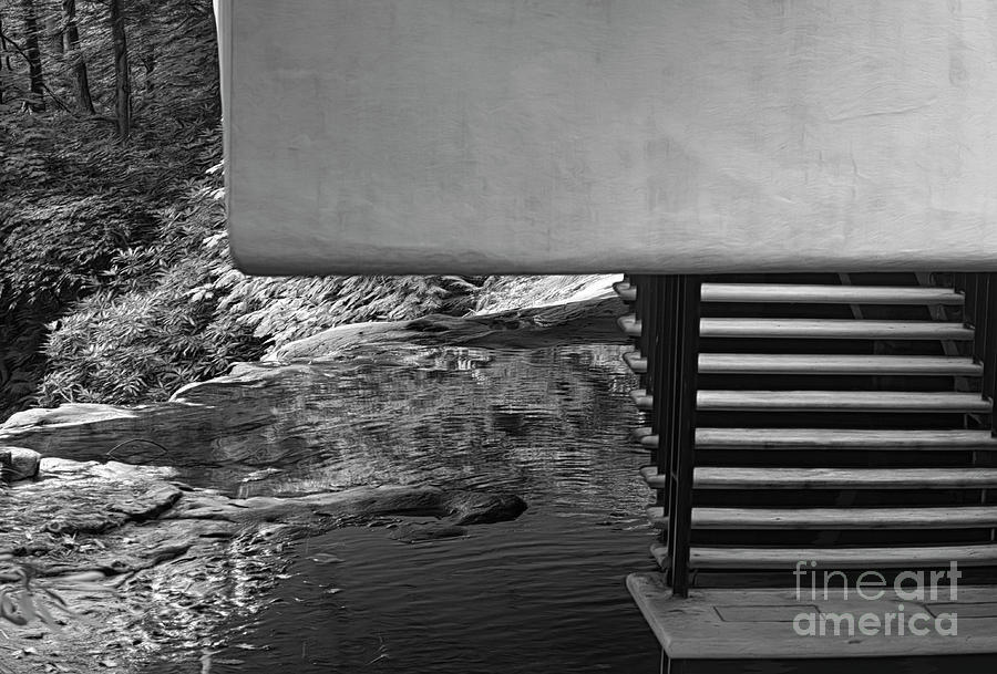 Flw Fallingwater Stairs Exterior Photograph By Chuck Kuhn Fine Art