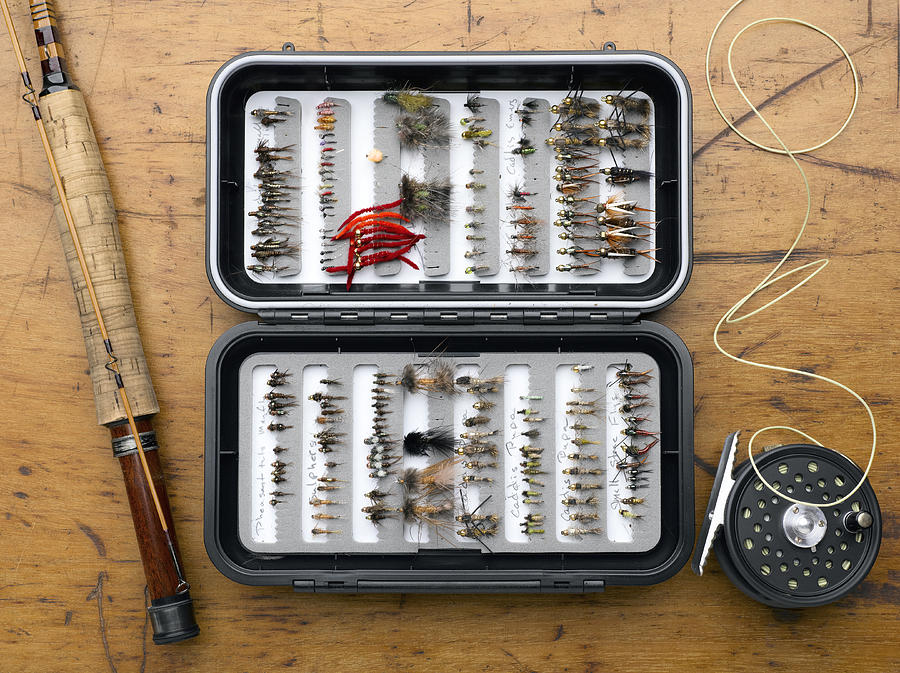Fly Box, Rod and Reel Photograph by Jeffrey Coolidge