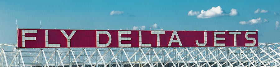 Fly Delta Jets Sign 2 Hartsfield-Jackson International Airport Signage Art Photograph by Reid Callaway