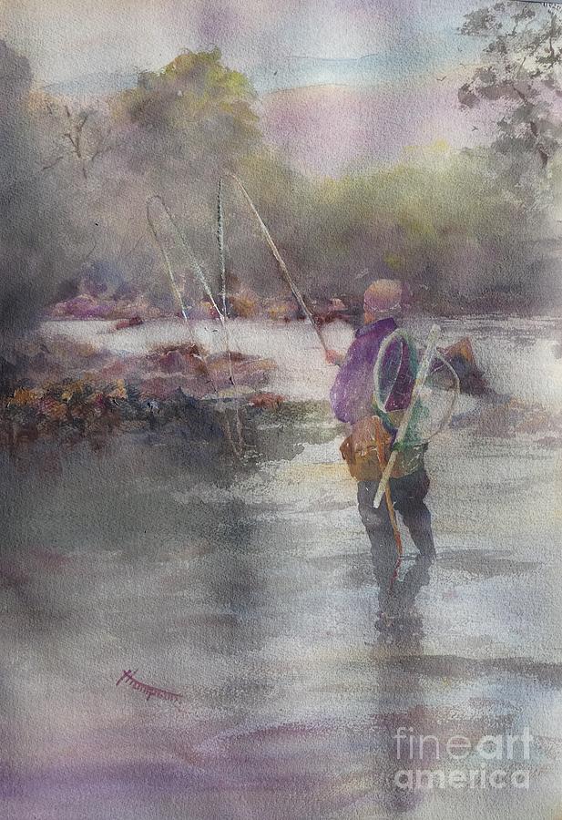 Fly Fishing Painting by Keith Thompson