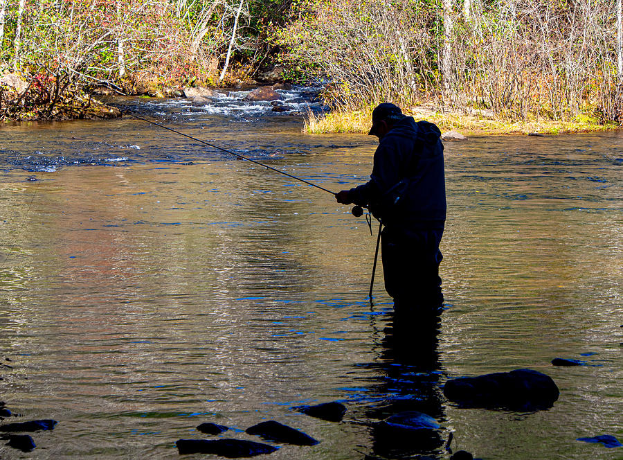 Fly Fishing on the Little River Photograph by L Bosco