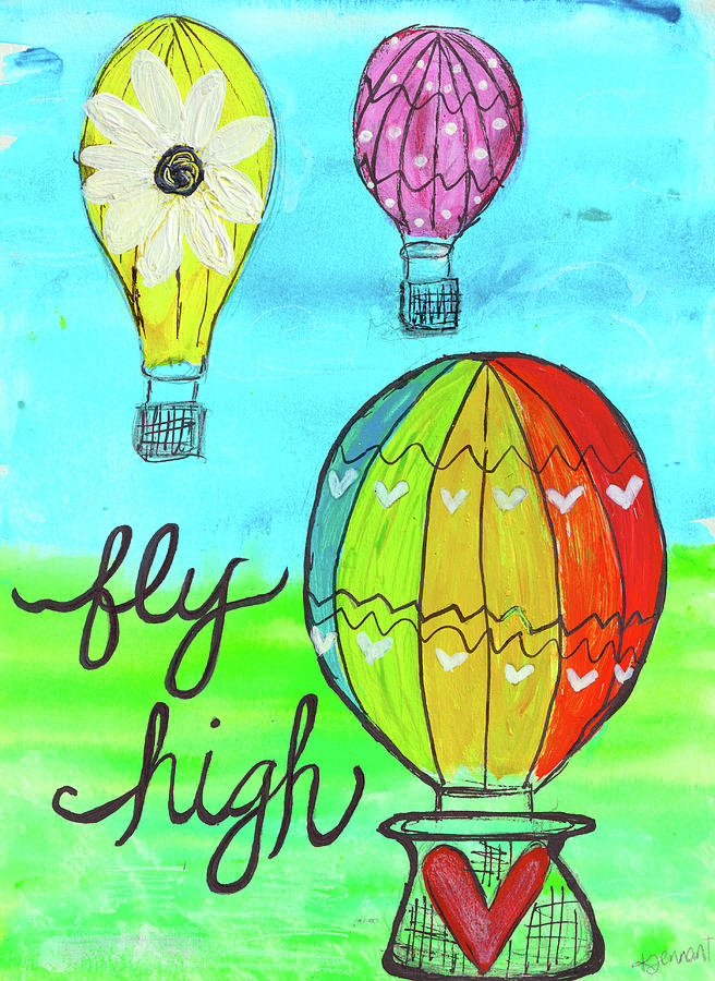 Fly High Inspirational Art By Kathleen Tennant Mixed Media