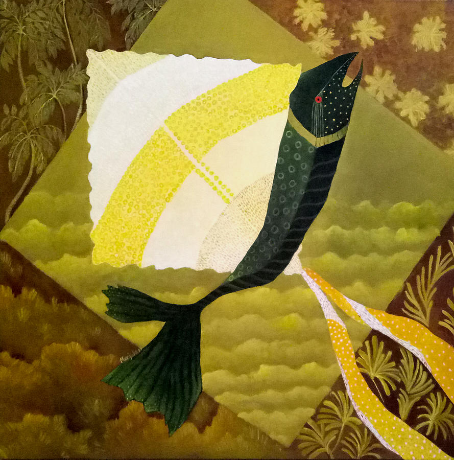 Fish Painting - Fly High by Manjula Prabhakaran Dubey