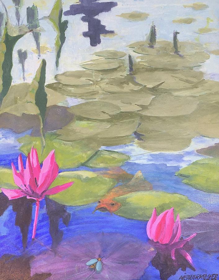 Fly In The Pond Painting by Mike Bauerkemper - Fine Art America