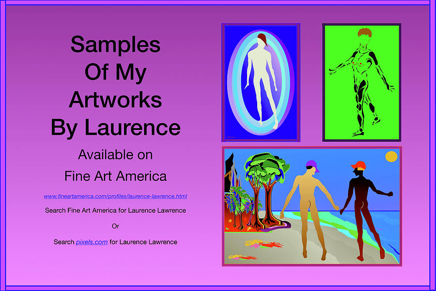Abstract Painting - Flyer Some Of My Art Samples by Artist Laurence