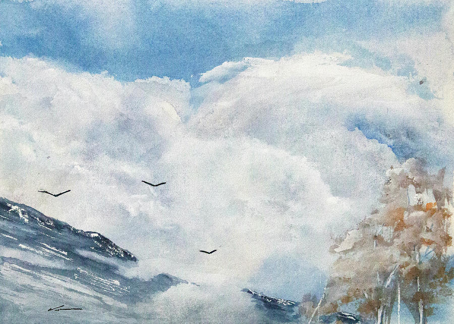 Flying Along The Edge Painting