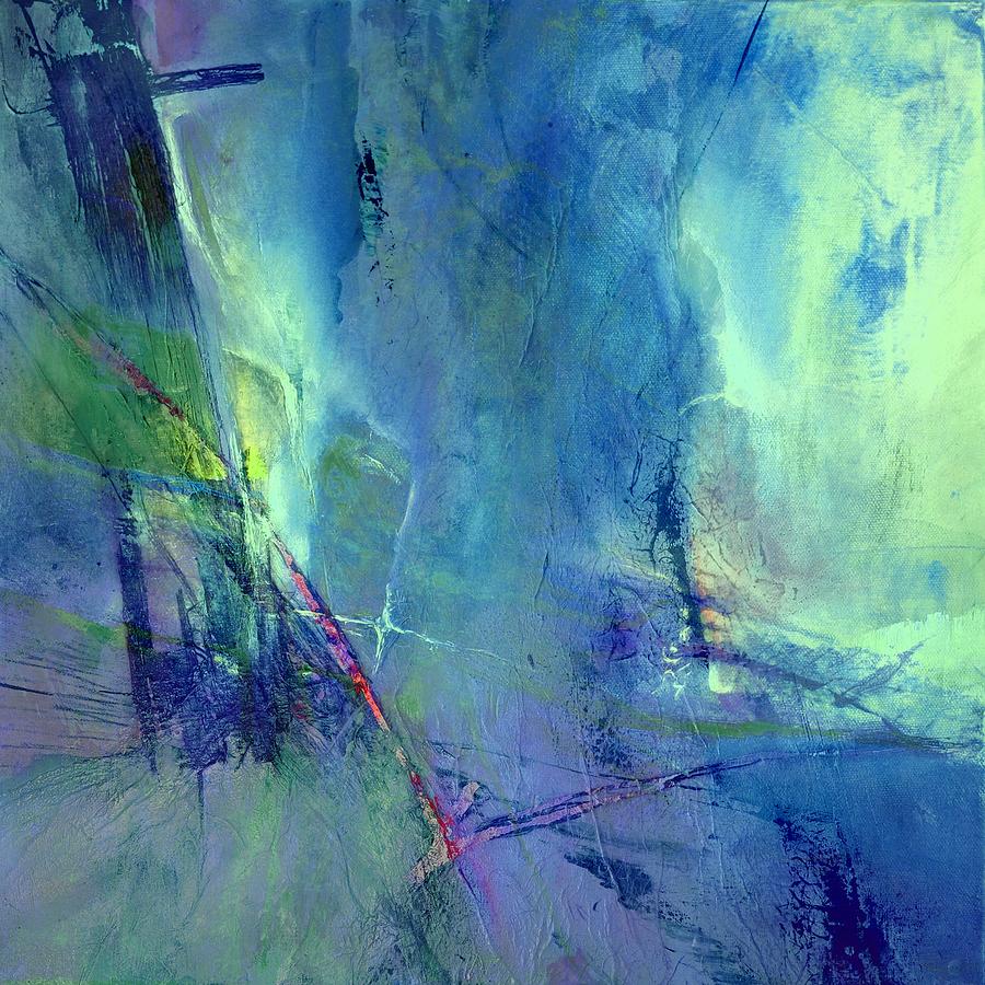 Flying Away - Turquoise Meets Blue Painting by Annette Schmucker