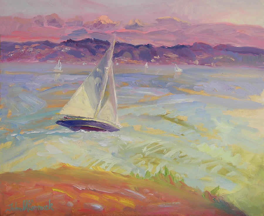 Flying By, San Francisco Bay Painting by John McCormick