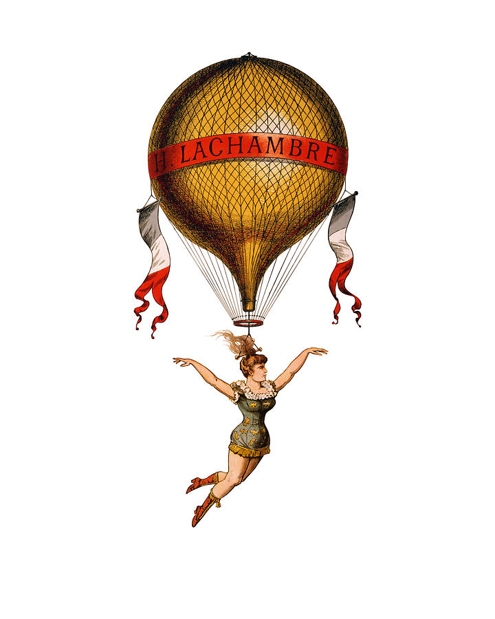 Magician Digital Art - Flying Circus Act by Madame Memento