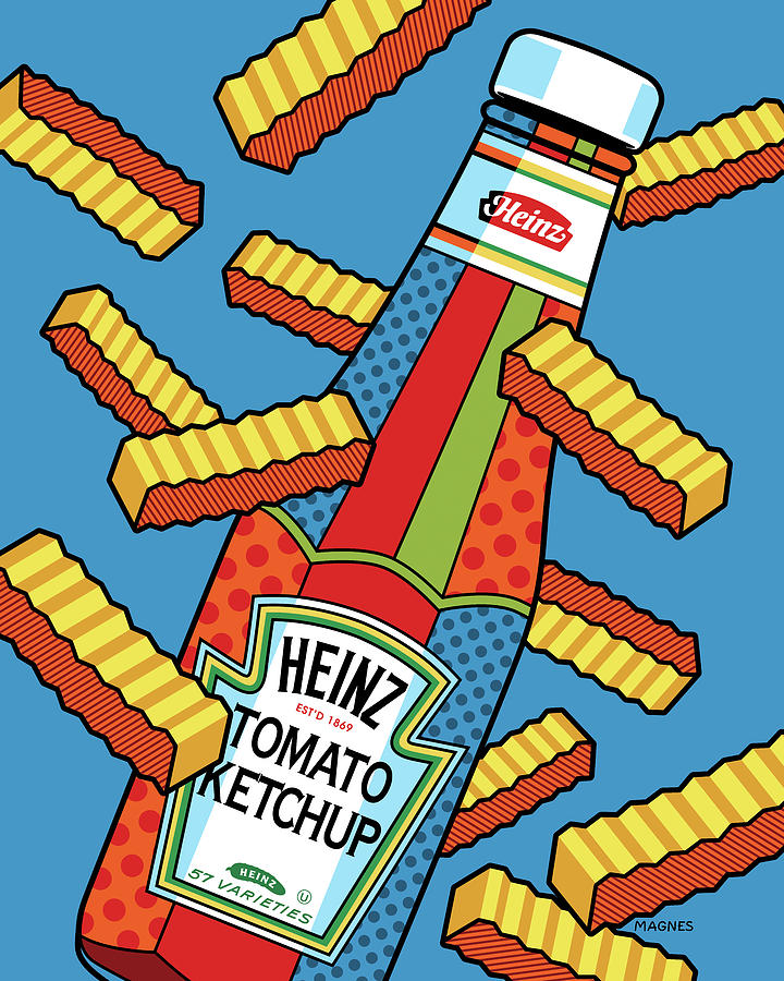 Ketchup Digital Art - Flying Fries by Ron Magnes