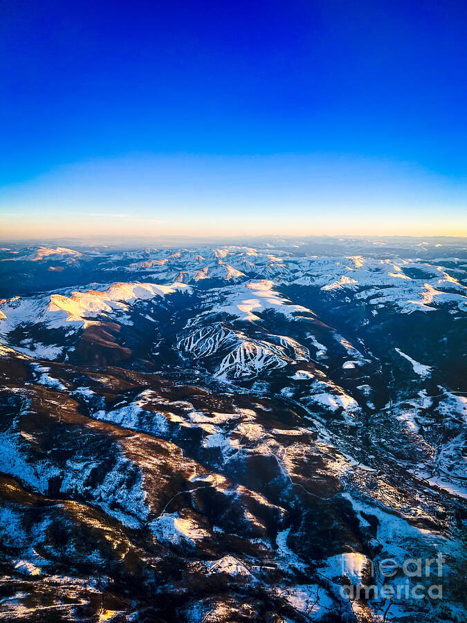 Sunset Photograph - Flying High Over the Rockies by Saving Memories By Making Memories