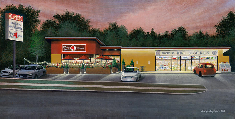 Flying Horse Taproom and Wine Shop Painting by George Lightfoot