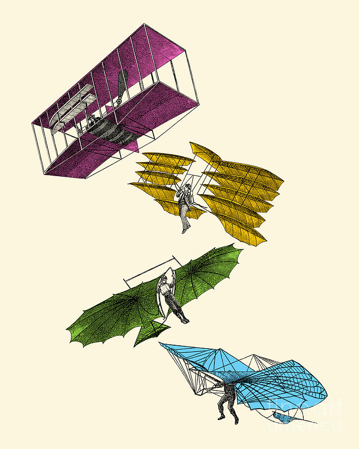 Sports Digital Art - Flying Machine Collection by Madame Memento