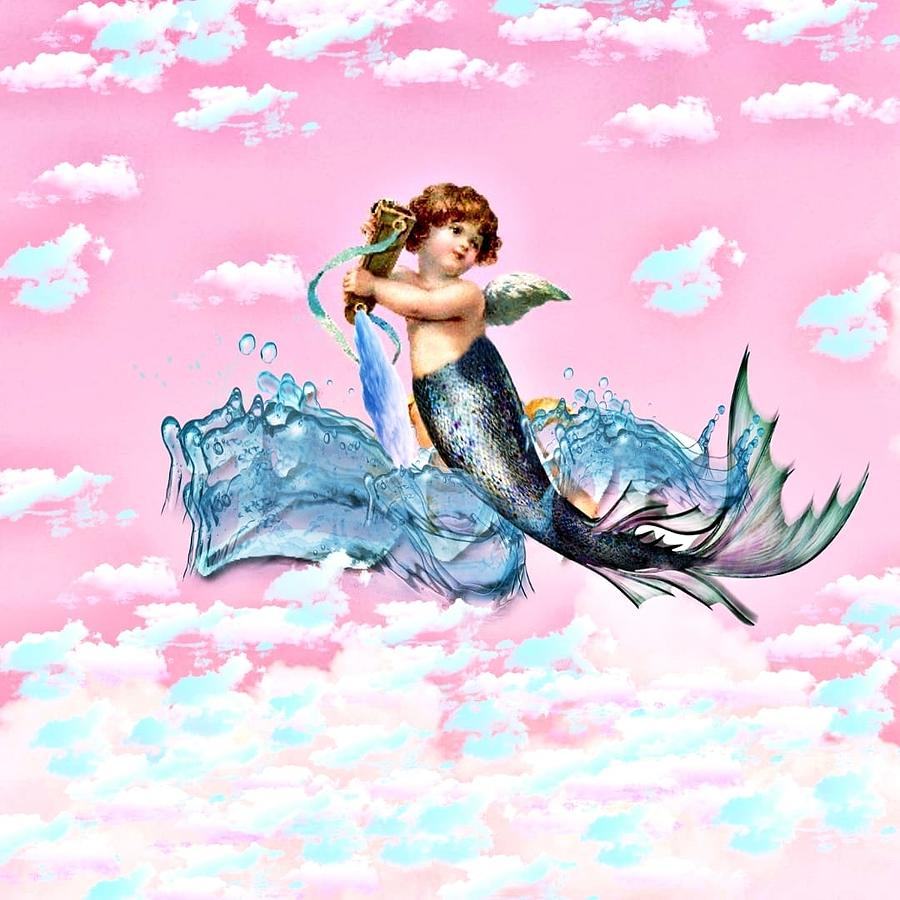 Flying Mermaid Digital Art by Saleha Alshahrany - Fine Art America