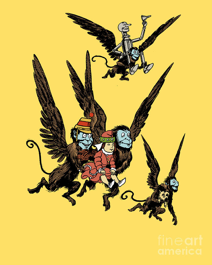 The Wizard Of Oz Digital Art - Flying Monkeys Of Oz by Madame Memento