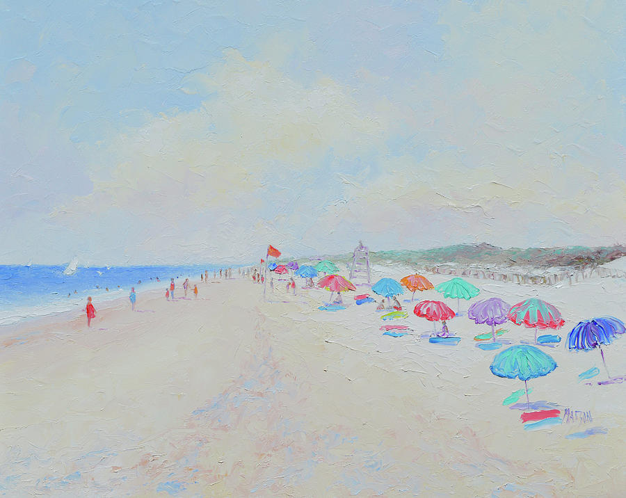 Flying Point Beach, the Hamptons Painting by Jan Matson