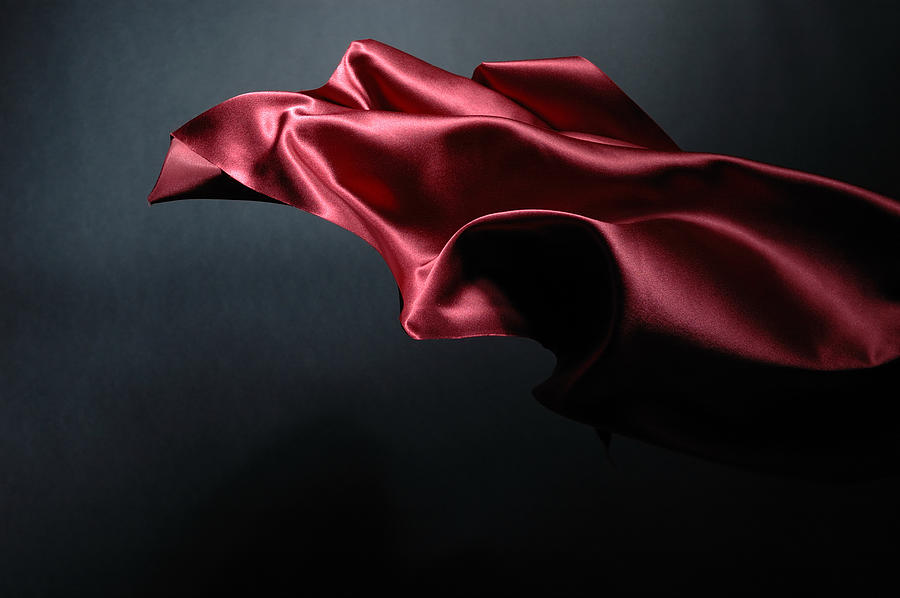 Flying red satin Photograph by Brightstars