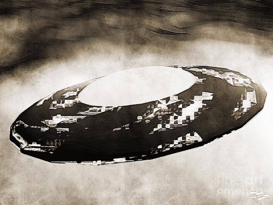 Flying Saucer Sky Scenes in Black and White 5 Digital Art by Douglas ...