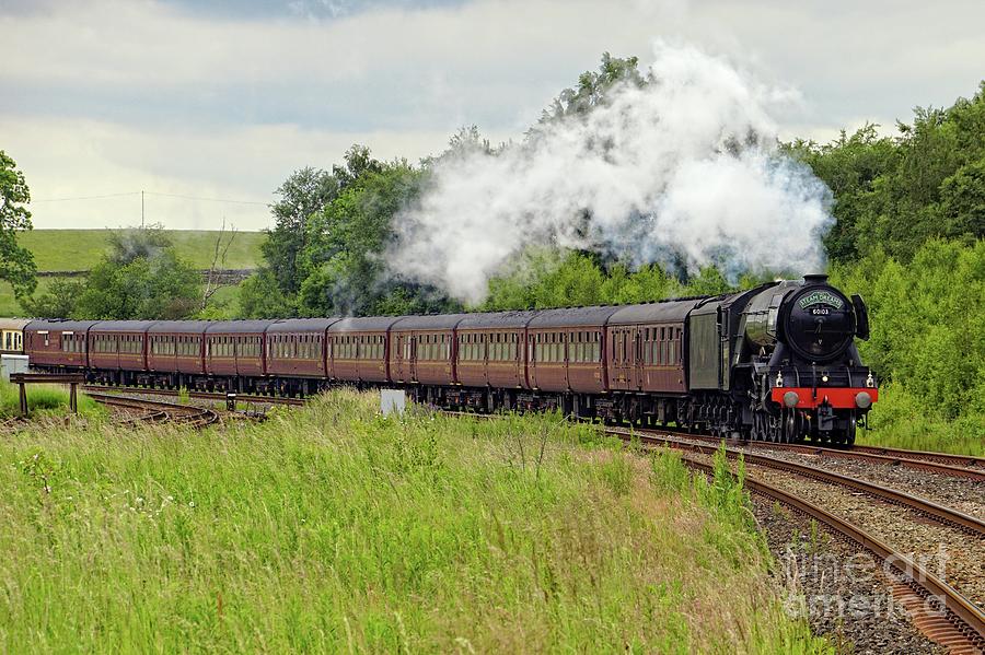Flying Scotsman approaching Hellifield Photograph by David Birchall