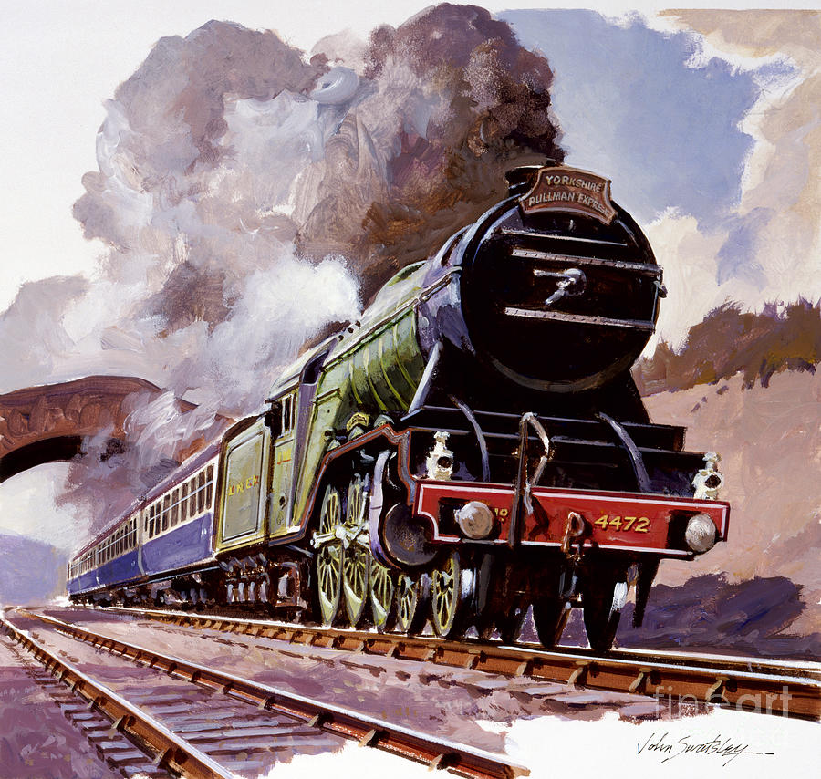 Flying Scotsman Locomotive Painting by John Swatsley
