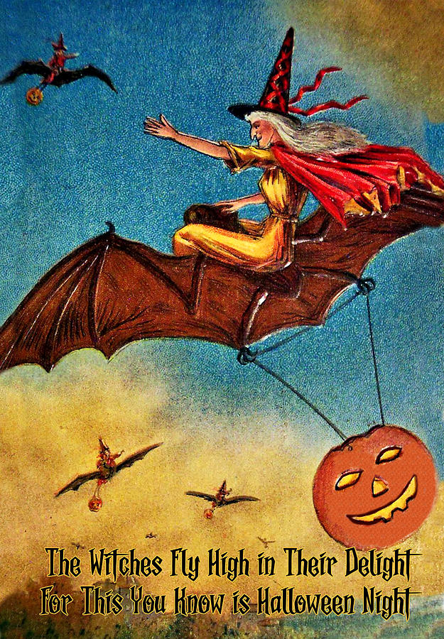 Flying Witches Digital Art by Long Shot
