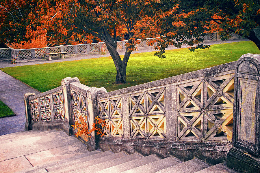 Untermyer Steps into Autumn Photograph by Jessica Jenney