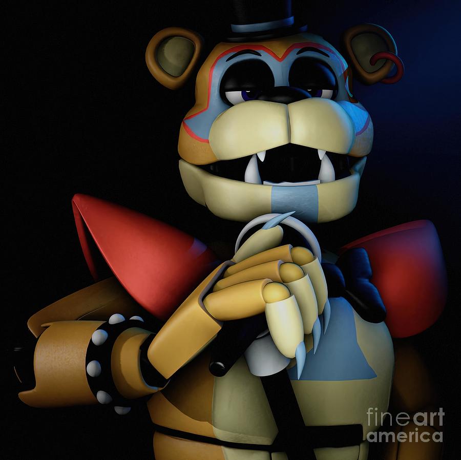 Fnaf Five Nights At Freddys Glamrock Freddy Painting by Jessica Bell -  Pixels