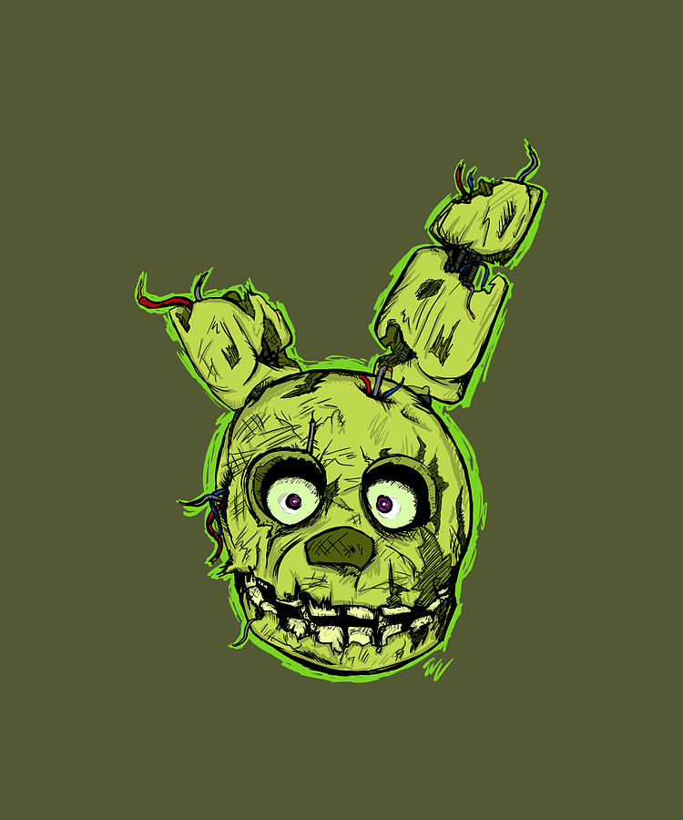 FNAF Springtrap T hipster Painting by Logan Hughes - Fine Art America