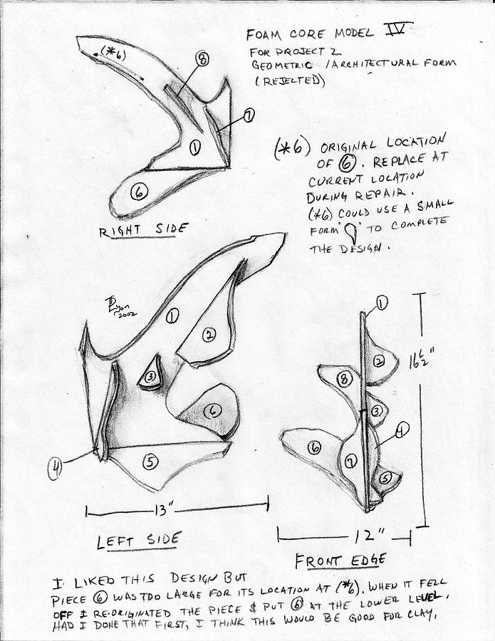Foam Core Model 4 Drawing by Only A Fine Day Fine Art America