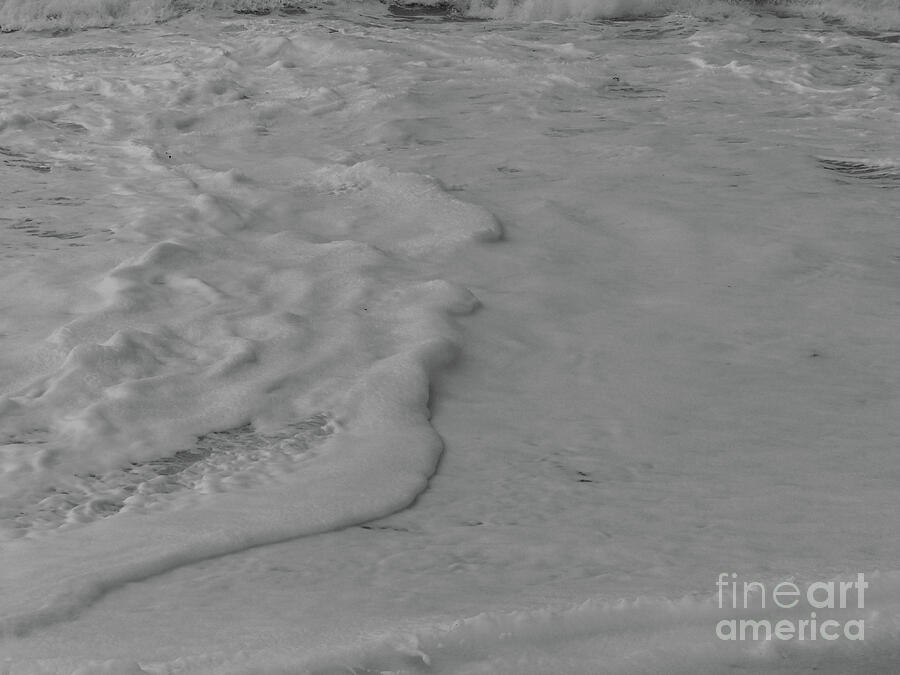 Foamy Waves BW Photograph by Connie Sloan - Fine Art America