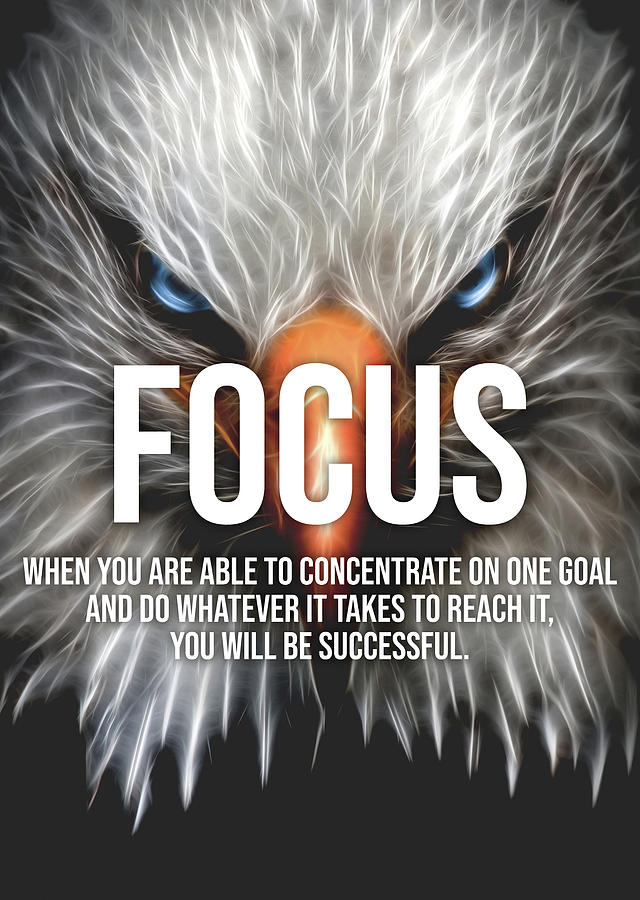 FOCUS - Eagle Motivational Digital Art By Matthew Chan | Fine Art America