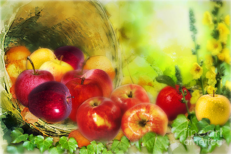 Apple Digital Art - Focus on Fruit by Morag Bates