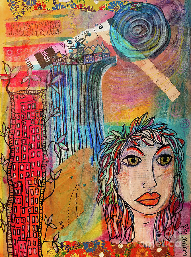Focused Mixed Media by Mimulux Patricia No