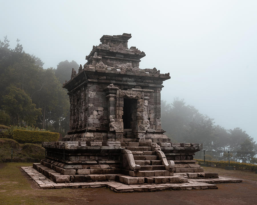 Fog at the Gedong Songo temple complex Photograph by Anges Van der Logt