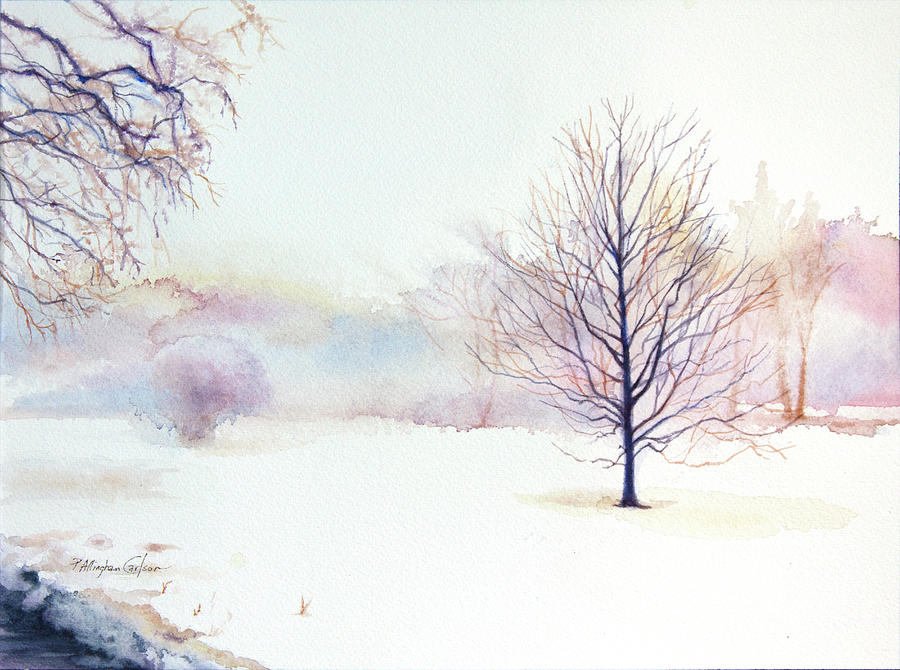 Tree Painting - Fog by the Neshaminy II by Patricia Allingham Carlson