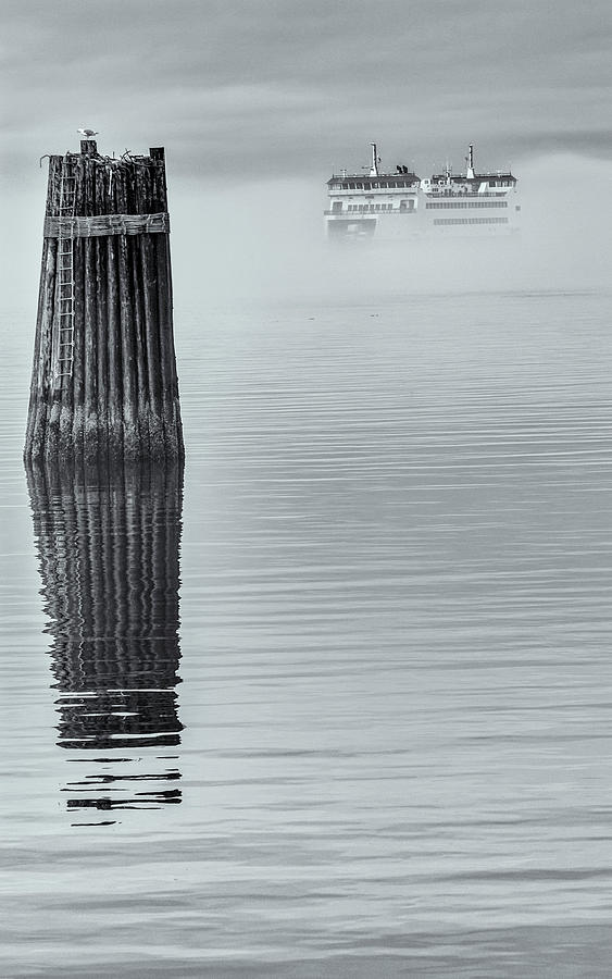 Fog Enshrouded Ferry Photograph by Tony Locke